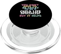 CCLS Play Therapy Be Crazy Certified Child Life Specialist PopSockets PopGrip for MagSafe