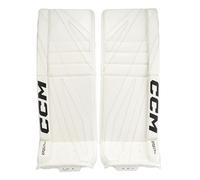 CCM EFlex 7 Senior Goalkeeper Leg Guards (White, 36 Inches (34 Inches + 2 Inches)