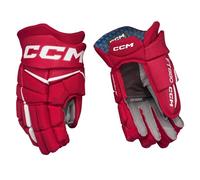 CCM JetSpeed FT880 Senior Ice Hockey Gloves (Red/White, 13"/33 cm)