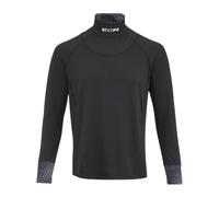 CCM PRO Senior Long Sleeve Cut Resistant Neck Protection Shirt, Black (S)
