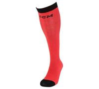 CCM Socklinerk Senior Hockey Socks, OSFA 37-46, red, One Size