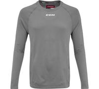 CCM T-Shirt Kompressionsshirt Ls Premium Training Tee Dark Grey Heathered enior
