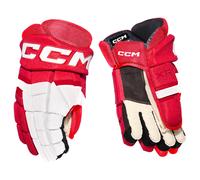CCM Tacks XR80 White/Red Senior Hockey Gloves 13″