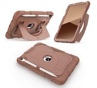 CCMAO Case for iPad 11 inch (A16) 2025/ iPad 10th Generation 2022 (10.9 inch) with Durable Kickstand, Pencil Holder, Hybrid Heavy Duty Shockproof Protective Case for iPad 11/10 Gen, Coffee
