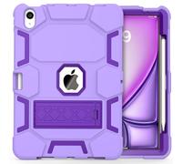 CCMAO for iPad Air 11 Inch Case M3/M2 2025/2024, iPad Air 5th Generation 2022/iPad Air 4th Gen 2020 10.9 Inch with Pencil Holder and Kickstand, Heavy Duty Shockproof Protective Cover, Lavender Purple