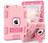 CCMAO iPad Mini 5 Case 2019, iPad Mini 4 Case 2015, Heavy Duty Shockproof Hybrid Protective Cover for iPad Mini 5th/4th Generation 7.9 inch, for Kids Boys Girls, Rose Gold+Rose