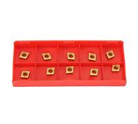 CCMT060204 Carbide Insert, CNC Turning Tool, High Efficiency Alloy Blade with US735 CCMT21.51, 10PCS CCMT060204 Carbide Inserts for Stainless Steel and Steel Machining
