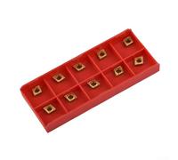 CCMT060204-HM YBC251 Carbide Inserts 10pcs for CNC Lathe Turning Tool, Compatible with Steel and Stainless Steel Machining, Gold Coated Cut