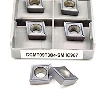 CCMT09T304 SM IC907 IC908 Tungsten Carbide Tool Four Corner Insert CNC Machine Milling Blade CCMT 09T304 Groove Cutting 10pcs(CCMT09T304 SM IC908)