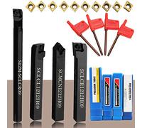 CCMT09T304 Turning Tool Lathe Tools Drill Bar Clamp Holder 12 mm + 10 x Turning Plates