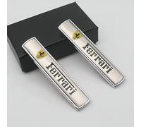CCOZD 2 Pcs Car Stickers For Ferrari California Roma SF90 Portofino F430 296 458 488 456 F8 812 Car Fender Side Metal Decal Emblem Decoration Accessories,Silver