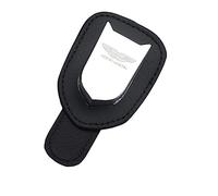 CCOZD Car Sun Visor Glasses Holder For Aston Martin V8 V12 Vantage DBS DBX DB11 DB9 Leather Auto Sun Glasses Holder Emblem Ticket Cards Clip Accessories,Black