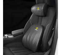 CCOZD For Ferrari 488 Roma F8 SF90 812 360 F430 575M Car Lumbar Support Neck Pillow Memory Foam Lumbar Pillow Back Pillow with Adjustable Straps Accessories,Black