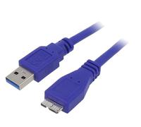CCP-MUSB3-AMBM-6 Cable USB 3.0 USB A Male, Micro USB-B Male 1.8m Blue GEMBI