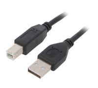 CCP-USB2-AMBM-15 Cable USB 2.0 USB A Male, USB B Male Gold Plated 4.5m GEMBIR