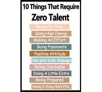 CCPARTON Retro Metal Tin Sign - 10 Things That Require Zero Talent - Vintage Aluminum Sign for Home Coffee Wall Decor - 8x12 Inch