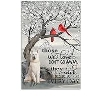 CCPARTON White German Shepherd Every Day Metal Signs Retro Aluminum Sign for Home Coffee 8x12 Inches