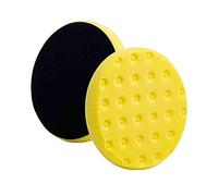 CCS Yellow Foam Cutting Pad (Pack of 2)- Buffing, Cutting, & Car Polish Pads - Premium Grade Hook & Loop Buffing Polishing Pads - Coarse Foam Buffing Pads Safe for All Finishes