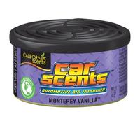 California Car Scents CCS-405TR Air Freshener, Monterey Vanilla Car Scents (Pack of 4) Lasts up for 60 Days Refreshing Fragrance, Environmentally Friendly, Light Weight Organic Product Recyclable, Adjustable Vented Lid, Tray of 4 Canisters
