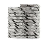 CCSOFTIME 1 Pair Grey Hiking Laces Heavy Duty,Boot Laces for Scarpa Walking Boots,Strong Work Bootlaces for Steel Toe Cap Boots,4.5mm Thick Round Shoelaces for Womens Mens Kids,Grey Black-140CM