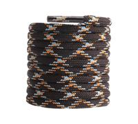 CCSOFTIME 1 Pair Strong Walking Boot Laces,Safety Bootlaces Heavy Duty,Work Boot Shoelaces,4.5mm Thick Round Laces for Hiking,Steel Toe Cap Boots,Women,Mens Brown/Blue/Orange-130CM