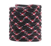 CCSOFTIME 1 Pair Strong Work Boot Laces,Heavy Duty Shoe Laces for Berghaus Hiking Walking Boot,Steel Toe Cap Bootlaces,4.5mm Thick Round ShoeLaces for Womens Mens Kids,Black/white/Red-180CM