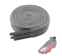 CCSOFTIME 2 Pairs 4mm Grey Shoe Laces for Trainers,Football Boot,Thin Flat Shoelaces Replacement for Nike,Converse,Rugby Boots,High Low Top Soccer Cleats Trainers,Grey-100cm