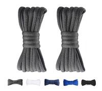 CCSOFTIME 2 Pairs 6MM Oval Non-Slip Trainers Laces for Adidas |Heavy-Duty Grey Athletic Shoelaces for Running Shoes/Basketball Boots/Hiking Boots | Durable Replacement Laces 70cm