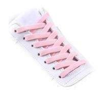 CCSOFTIME 2 Pairs Pink Elastic Shoelaces, Stretchy Trainers for Adults Kids, 8mm Flat Emasticated, Replacement Easy for Converse Air Force 1 Boots (Pink-160cm)