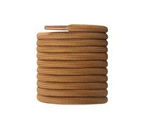 CCSOFTIME 2 Pairs Round Brown Boot Laces,90cm Short Heavy Duty Boot ShoeLaces for Work Shoes Hiking Walking Boots and Trainers,4mm Replacement Thick Shoelaces for Womens Mens Kids(Tan-90cm)