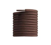 CCSOFTIME 2 Pairs Round Brown Boot Laces,Heavy Duty Boot ShoeLaces for Work Shoes Hiking Walking Boots Trainers and Timberland,4mm Replacement Thick Shoelaces for Womens Mens Kids(Brown-100cm)