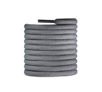 CCSOFTIME 2 Pairs Round Grey Boot Laces,160cm Extra Long Heavy Duty Boot ShoeLaces for Work Shoes Hiking Walking Boots and Trainers,4mm Replacement Thick Shoelaces for Womens Mens Kids(Dk Grey-160cm)