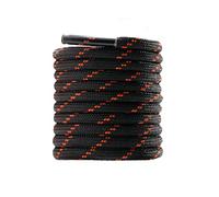 CCSOFTIME 2 Pairs Round Work Boot Laces Heavy Duty,Strong Boots Laces for Walking Hiking Boots Steel Toe Cap Safety Boots,Mens Womens Thick Replacement Boot Shoelaces Black/Brown 100CM