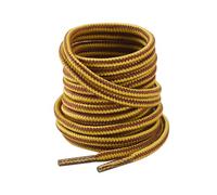 CCSOFTIME 2 Pairs Strong Work Boot Laces, Heavy Duty, 4.5mm Thick Round Shoelaces for Timberland, Hiking, Walking Boots, Steel Toe Cap Safety Boot, Yellow Brown-150m