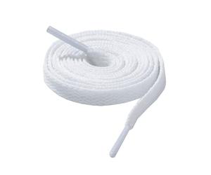 CCSOFTIME Flat White Trainer Laces - Replacement Sneaker Laces - Wide 8mm - 1Pair-White-180cm