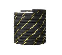 CCSOFTIME Strong Work Boot Laces,Heavy Duty Boot Laces for Dewalt Hiking Walking Boots and Trainers,4mm Replacement Thick Round Shoelaces for Womens Mens Kids(Black Yellow-1 Pair-120cm)