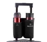 CCSOFTIME Suitcase Travel Cup Holder,Free Hands Luggage Cup Holder,Drink Beverage Caddy Attchment for Water Bottle Coffee Mugs for Flight Attendant Traveler-Black