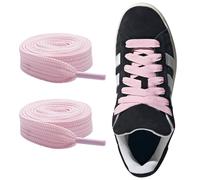 CCSOFTIME Thick Chunky Pink Shoe Laces for Campus 00s,16MM Flat Wide Jumbo Shoelaces Replacement Laces for Converse,Trainers,Airforce,Kids(1 Pair-Pink-120CM)