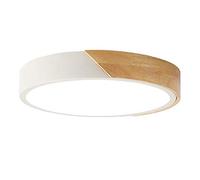 CCSUN Modern LED Ultra-Thin Ceiling Light Round,50cm Nordic Acrylic Close to Ceiling 36W 2700-3000lm,Flush Mount Indoor Ceiling Lamp,Decor Wood Light Fixtures for Bedroom Dining Room White