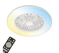 CCT Ceiling Light with Fan, White