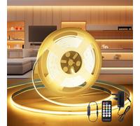 CCT COB LED Strip Lights 5M, 560LEDs/M,16.4Ft Dimmable 2700K-6500K 24V Tunable White LED Light Strip Kit, High Density CRI 90+ LED Strips with Remote & Power Supply for Bedroom Kitchen Home Decoration