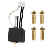 CCTREE 0.4mm Brass Nozzle Hotend Kit for ANYCUBIC Kobra S1/S1 Combo, Heater Cartridge Thermistor and Silicone Sock with 0.2/0.4/0.6/0.8mm Brass Nozzle
