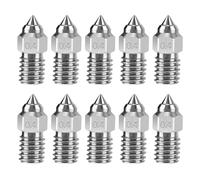 CCTREE 10PCS Nickel Plating Copper Alloy Nozzles Kit, 3D Printer High Temperature and Wear Resistance 0.4mm Nozzles Nozzles Kit for Ender 3 V3 SE, Ender 5 S1, Ender 7 3D Printer