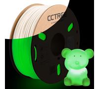 CCTREE ABS+ Filament 1.75mm, Glow in The Dark ABS Filament 1KG, Strong, Durable, Heat Resistance, Excellent Toughness 3D Printer Filament ABS Plus, Glow Green