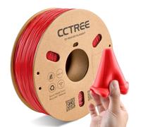 CCTREE TPU Filament 1.75mm, Flexible Soft Shore 95A Hardness 3D Printer Filament, Dimensional Accuracy +/- 0.03 mm, 1KG Spool (2.2 lbs), Red