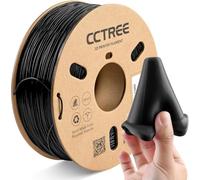 CCTREE TPU Filament 1.75mm, Flexible Soft Shore 95A Hardness 3D Printer Filament, Dimensional Accuracy +/- 0.03 mm, 1KG Spool (2.2 lbs), Black