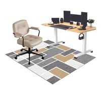 CCTSA 100 x 120 cm Office Chair Mat for Carpeted Floor/Computer Gaming Chair Mat/Low/No Pile Carpet Protector Chair Mat for Easy Glide/Desk Chair Mat Large/Floor Protector for Chairs