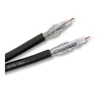 CCTV Cable Twin Coaxial RG59 Solid Reel Black 100m