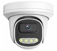 CCTV Camera, Full Colour 1080P Security Turret Camera for Surveillance Systems, Colour Night Vision, With Microphone, AOC Audio Recording, Matrix LED Lights, 3.6 MM Wide Angle Lens, Weatherproof IP67