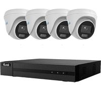 CCTV Camera System, 8MP IP Cameras with Colour Night Vision, 2-4 Cameras, 4 Channel 8MP NVR, 500GB-10TB Pre-installed HDD (4, 6 TB) compatible with Hikvision